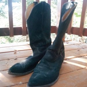 Justin 1879 black suede cowboy boots